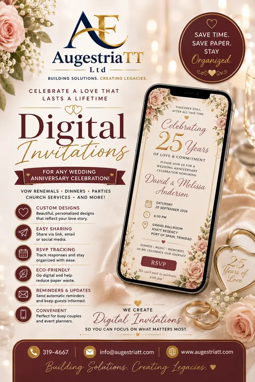 Burgundy wedding anniversary invitation