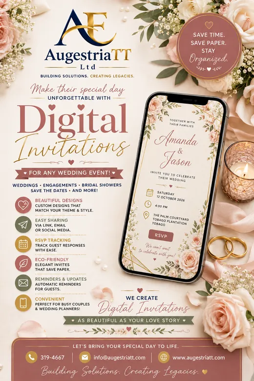 Blush floral wedding digital invitation